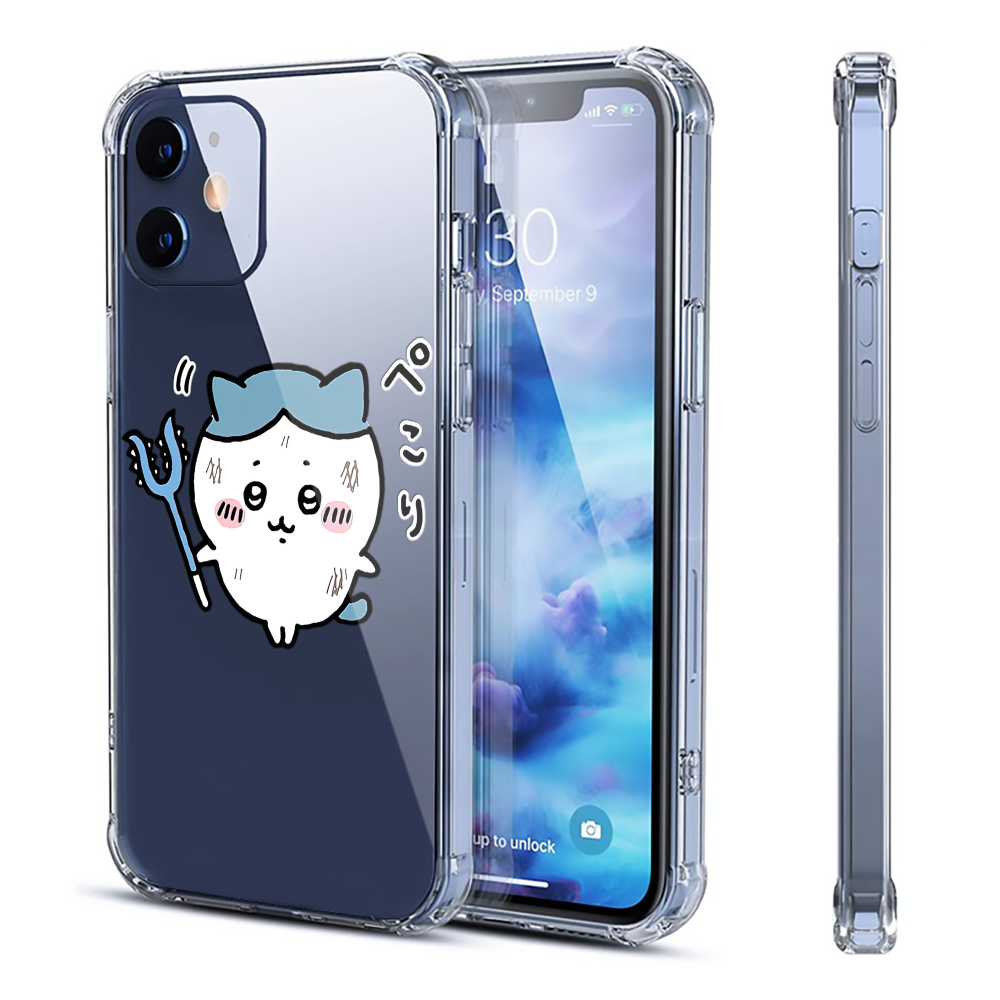 （画像用） ちいかわ ハチワレ Chii-kawa hachiware 【iPhone 12シリーズ対応】透明スマホケース（クリアソフトケース）